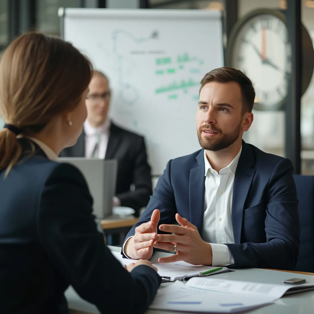 Consultores analizando métricas financieras